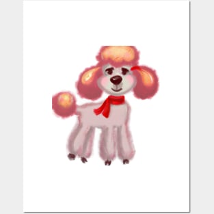 Cute Poodle Drawing Posters and Art